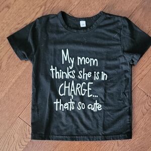Cute Black Kids' T-Shirt with Fun Slogan
